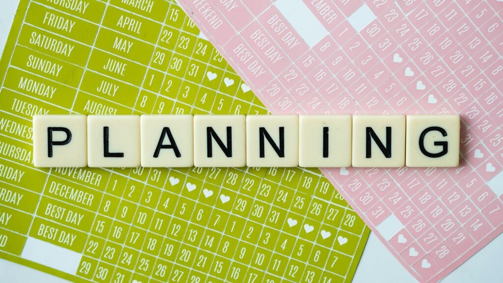 planning spelled in letter tiles representing zero-based budgeting